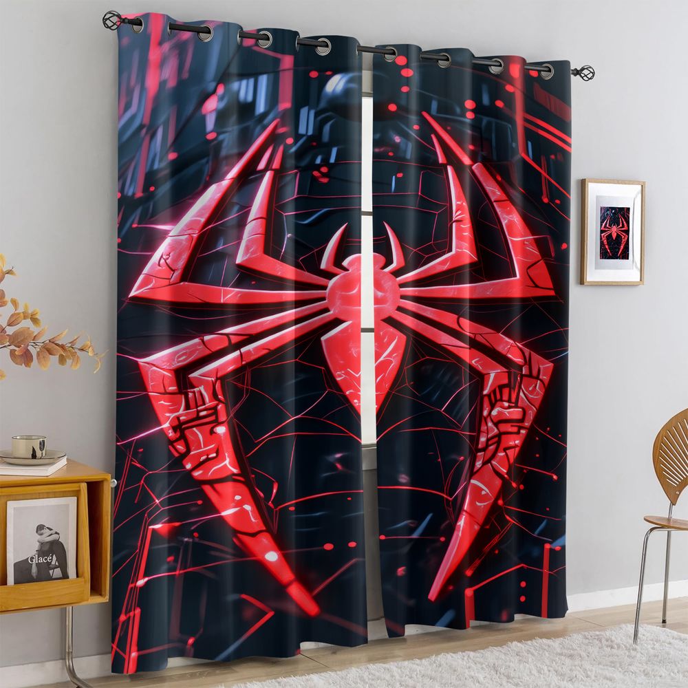 Spider Print Curtains Futurist - Tech Office Youtube recension och pris