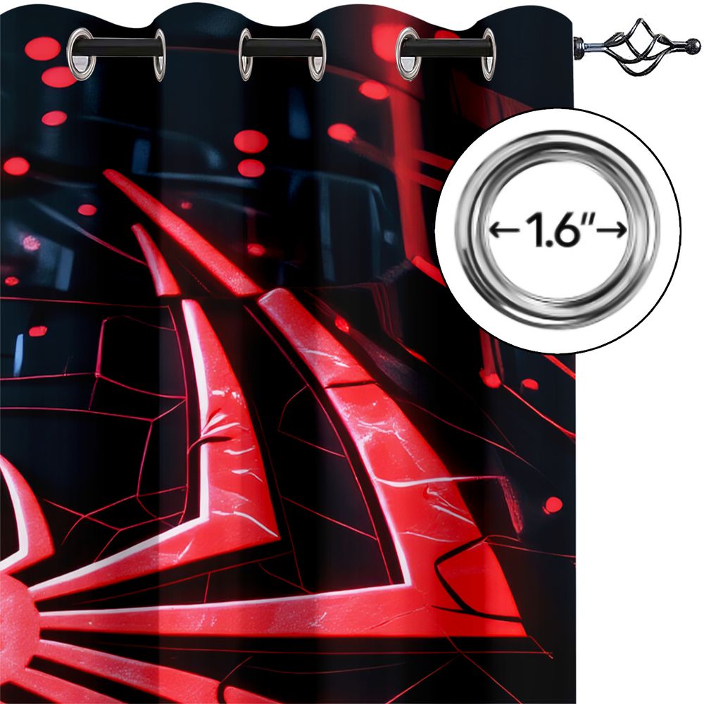 Spider Print Curtains Futurist - Tech Office Youtube recension och pris