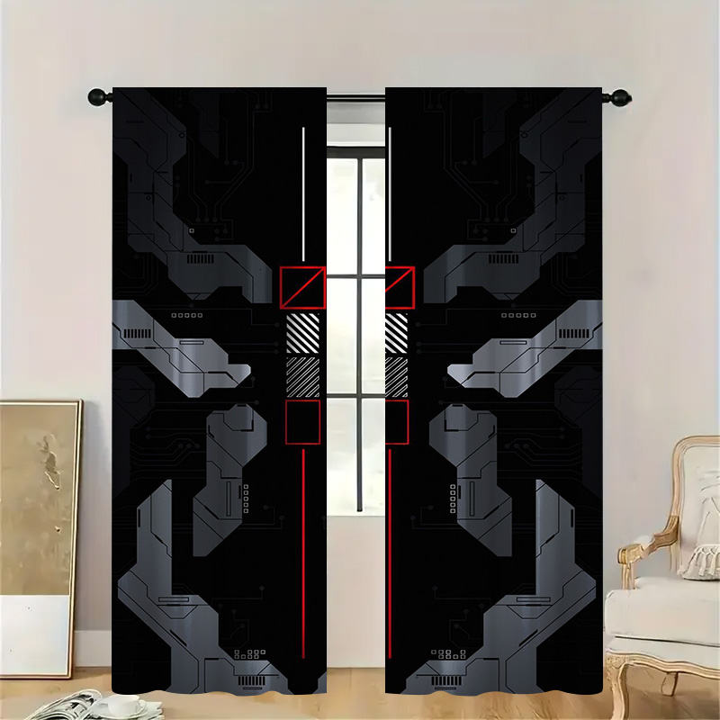2pcs Mecha Tech Curtains with  - Tech Office Youtube recension och pris