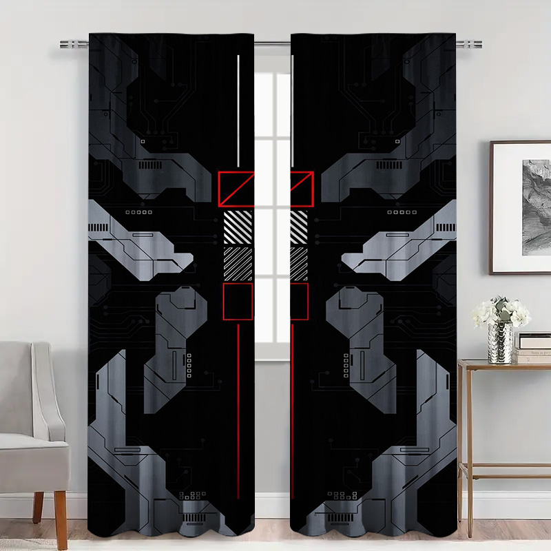 2pcs Mecha Tech Curtains with  - Tech Office Youtube recension och pris