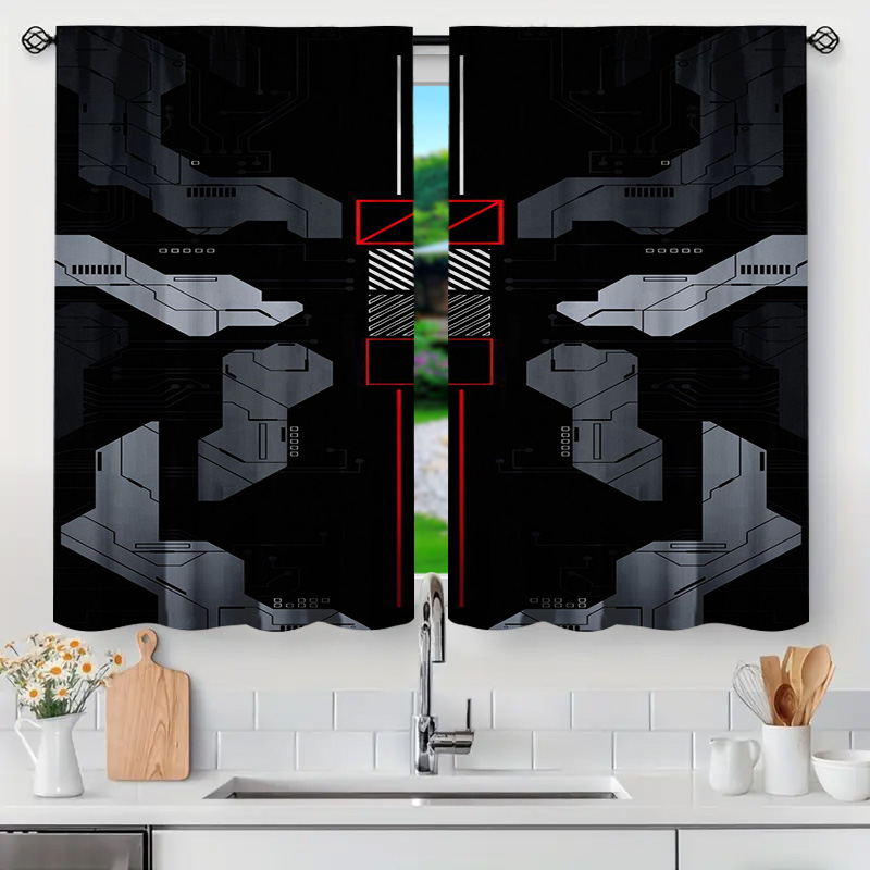2pcs Mecha Tech Curtains with  - Tech Office Youtube recension och pris