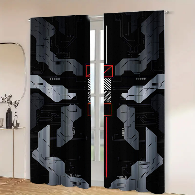 2pcs Mecha Tech Curtains with  - Tech Office Youtube recension och pris
