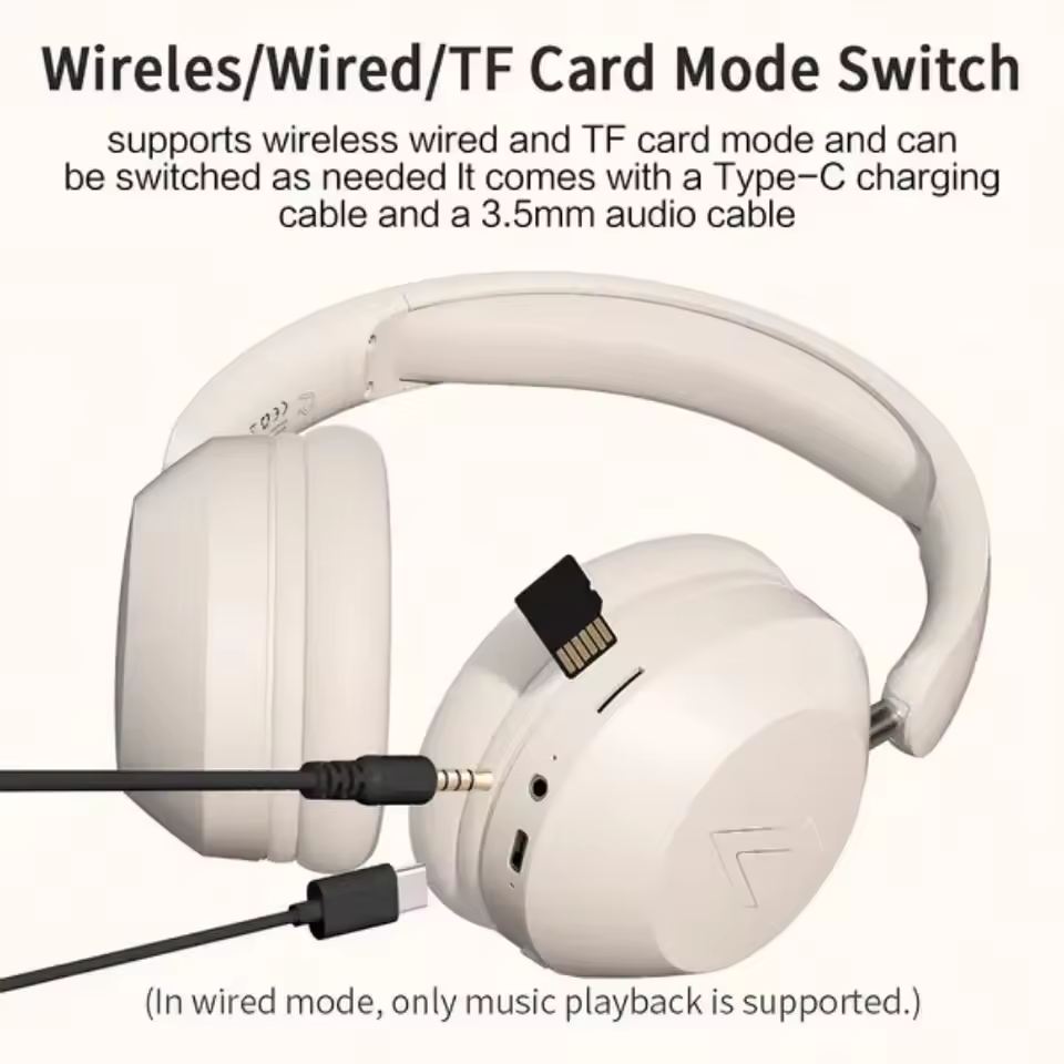 Over-ear wireless BT5.3 headph - Office Tech Typing recension och pris