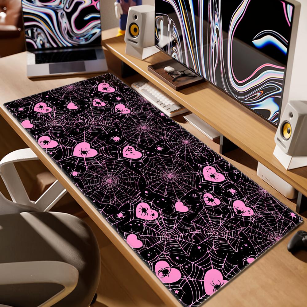 90x40 White or Pink Spiderweb  - Office Tech Desk recension och pris