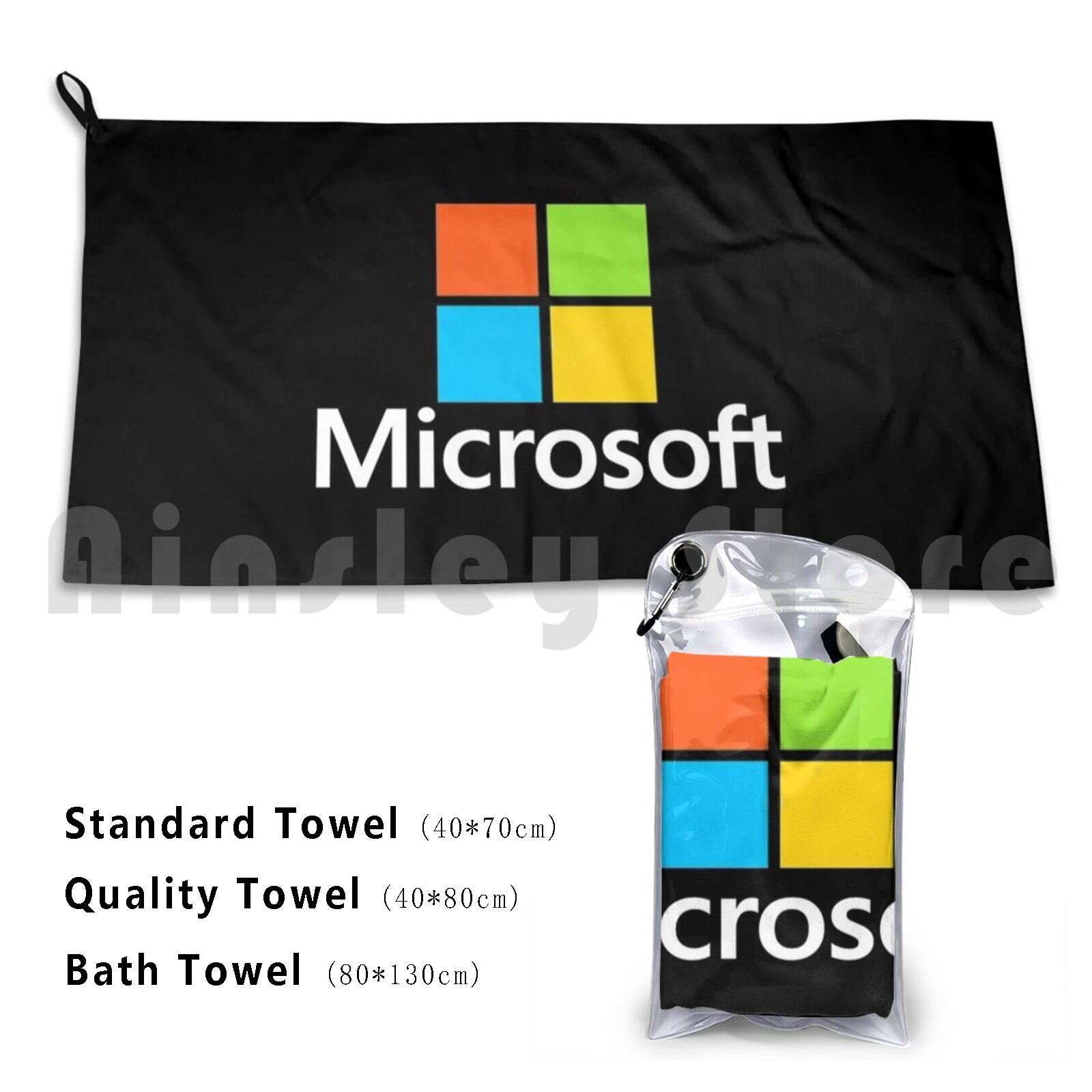 Microsoft Type Bath Towel Beac - Office Tech Typing recension och pris