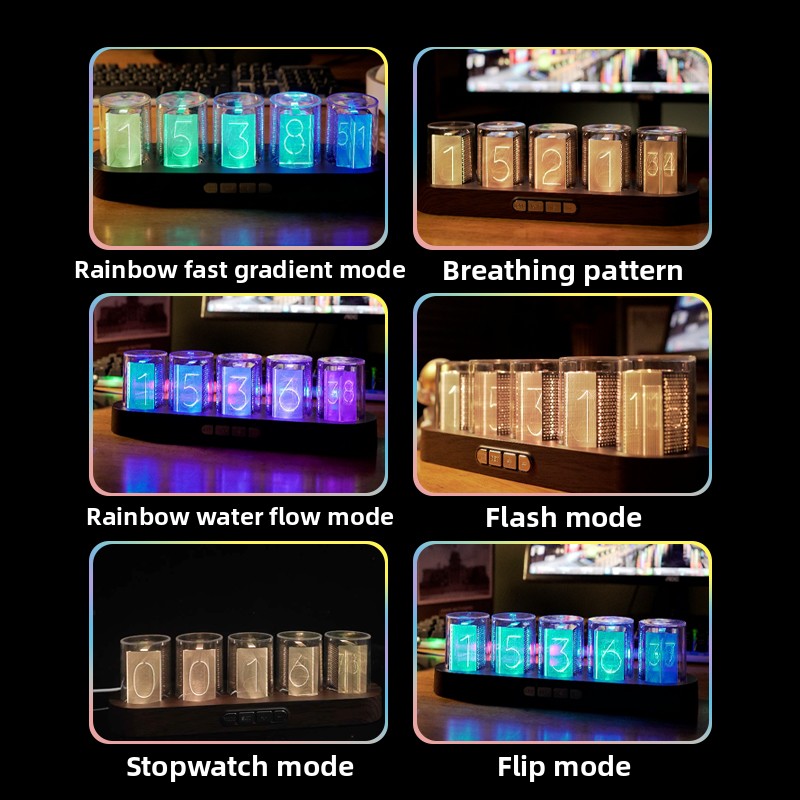 LED Nixie Tube Clock RGB Gamin - Tech Office Youtube recension och pris