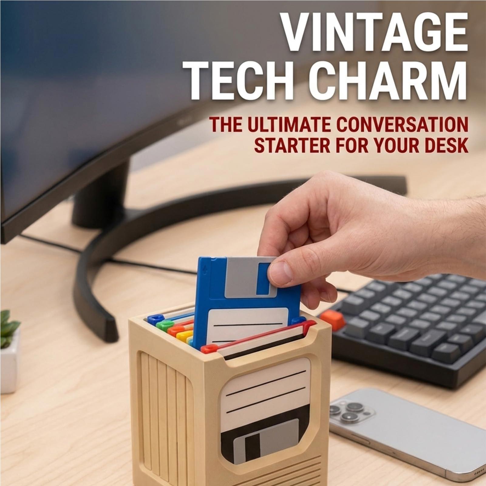 Retro Tech Coaster Holder Set  - Office Tech Desk recension och pris