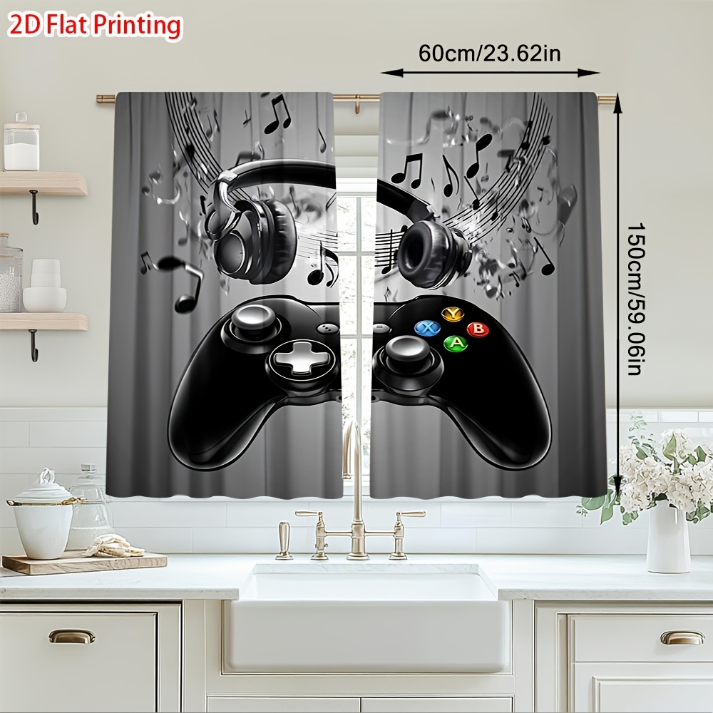 2pcs Game Controller Curtains  - Tech Office Youtube recension och pris