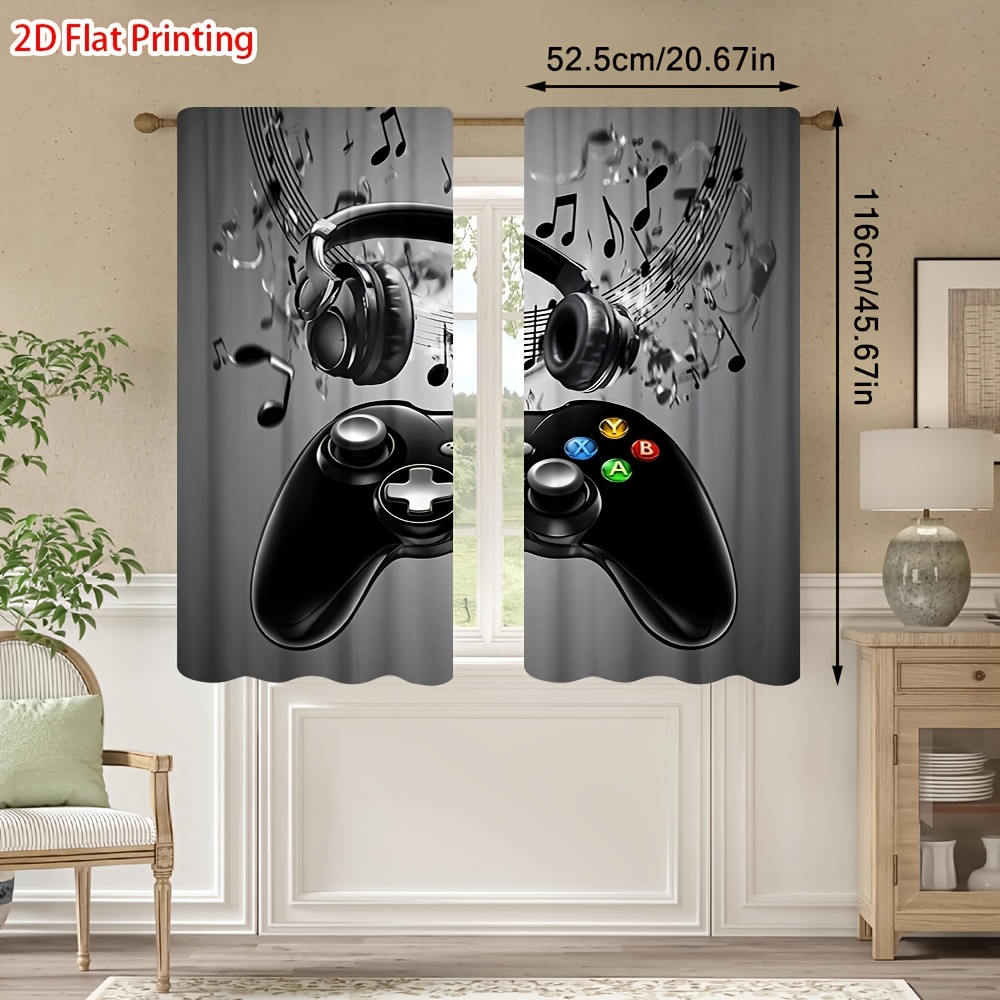 2pcs Game Controller Curtains  - Tech Office Youtube recension och pris